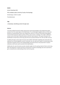 Identifying content though casks_Oosterbaan_2024_Skyliss