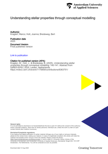 Understanding stellar properties through conceptual modelling