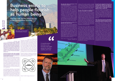 Business exist to help people flourish as human beings : Interview with Joe Pine about the rise of the transformation economy