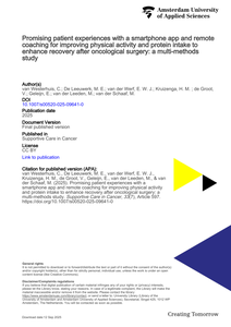 Promising patient experiences with a smartphone app and remote coaching for improving physical activity and protein intake to enhance recovery after oncological surgery: a multi-methods study