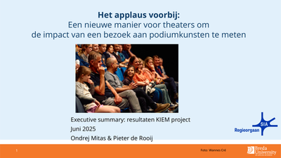 Het applaus voorbij:  Een nieuwe manier voor theaters om  de impact van een bezoek aan podiumkunsten te meten (samenvatting)