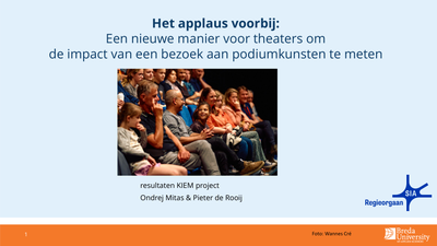 Het applaus voorbij:  Een nieuwe manier voor theaters om  de impact van een bezoek aan podiumkunsten te meten (full report)