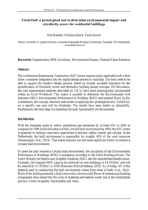 CircleTool a prototypical tool to determine environmental impact and circularity scores for residential buildings
