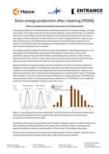 Solar energy production after cleaning (PONS)