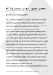 Voeding voor onderzoekende professionaliteit