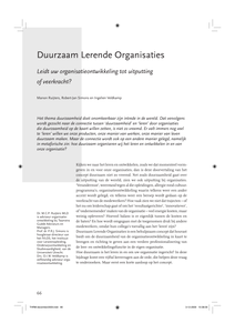 Duurzaam lerende organisaties