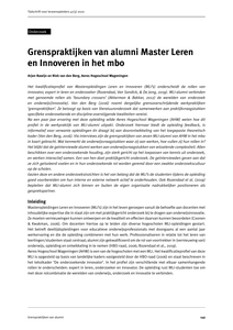 Grenspraktijken van alumni Master Leren en Innoveren in het MBO