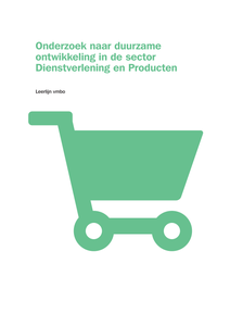 Onderzoek naar duurzame ontwikkeling in de sector Dienstverlening en Producten