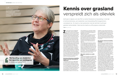 Kennis over grasland verspreidt zich als olievlek