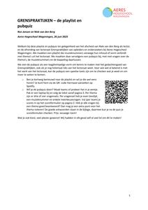 Grenspraktijken - de playlist en pubquiz