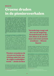 Groene draden in de pioniersverhalen