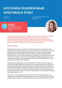 Hoe kijken ouderen naar vegetarisch eten?