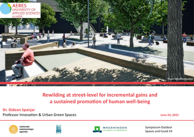 Rewilding at street-level for incremental gains and a sustained promotion of human well-being