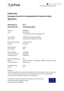 European forum for a comprehensive vision on urban agriculture