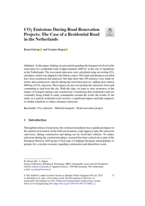 CO2 Emissions during road renovation projects