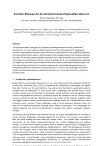 Transition pathways for sustainable European regional development