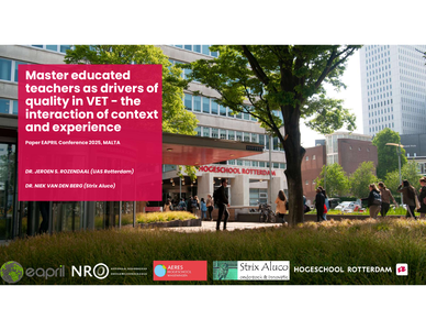 Master educated teachers as drivers of quality in VET