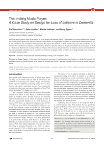 Preview product  The Inviting Music Player: A Case Study on Design for Loss of Initiative in Dementia